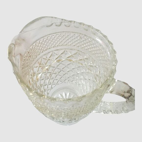Vintage cut glass milk pitcher - Picture 3 of 4